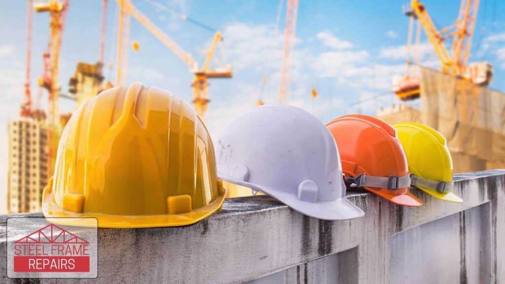 Highlight the significance of comprehensive safety training, clear communication protocols, and adherence to design specifications in steel frame construction.